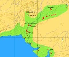 Civilización del valle del Indo. Mapa
