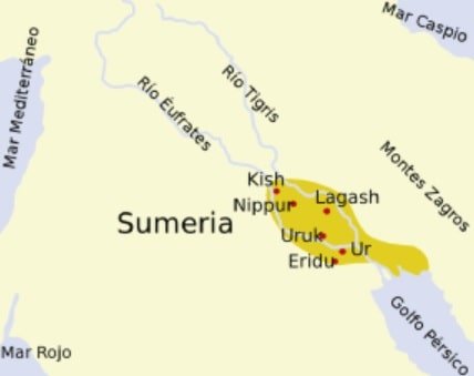 sumerios ubicación geográfica
